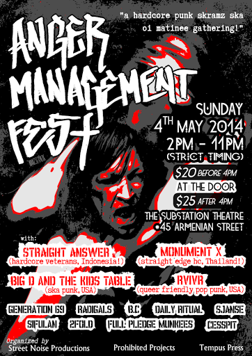 Anger Management Fest – May 4th Singapore